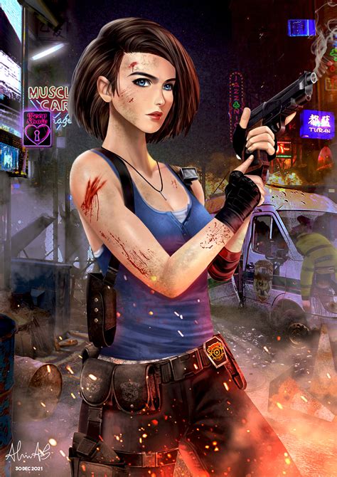 jill valentine fanart|jill valentine nemesis artwork.